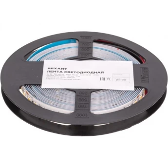 Лента светодиодная REXANT 24В, SMD2835, 9,6Вт/м, 120 LED/м, 4000K, 10мм, 5м, IP20