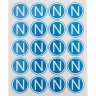 Наклейка REXANT знак электробезопасности «N» d - 20 мм (20шт на листе) 56-0059